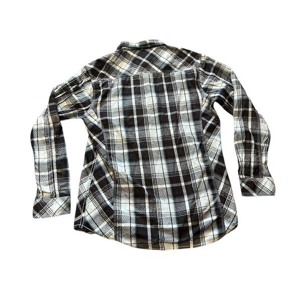 BKE Plaid Pearl Snap Shirt Vintage Standard Fit Western Ranch Cowboy Mens XXL - Picture 4 of 5